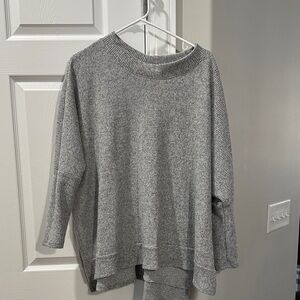 Cherish Gray Sweater Poncho